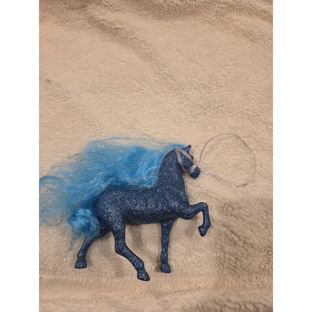 Sparkly Horse‎ - Decor 7x7 Blue Glitter Fantasy Girlie
